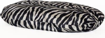 Comfort-Kussen Dierenkussen Ovale hondenkussen bonfire zebra zwart/wit geschikt voor mand maat 87x57  cm