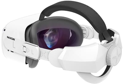 NAXSIR Oculus Quest 2 Comfort Elite Hoofdband - Verstelbaar VR Headset Band met Ademend Neuskussen & Gewichtsverdeling