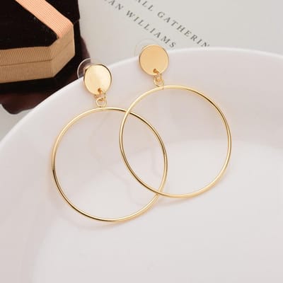 Herfst Winter Nieuwe Bruine Oorbellen Vintage Matte Hangende Oorbellen Voor Vrouwen Metalen Mode Statement Dangle Oorbel Trend Sieraden