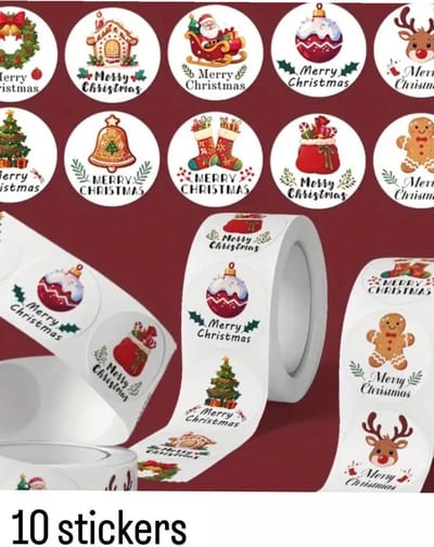 Akyol - Kerstman stickers - Kerst sticker - voor kerst - leuke decoratie kerst - sneeuwvlokjes - kerst decoratie - kerst versiering - stickers voor op je gitaar - kerst-Rendier - blauwe stickers - kerstmis - sneeuw sticker
