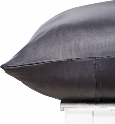 4x Zijden Kussensloop 60x70cm Antraciet Hotelsluiting 19 Momme - Kussensloop set - Luxe Silk Kussensloop 100% moerbei zijde - Zijde kussensloop - Silk Heaven - 60x70cm (standaard) / Hotelsluiting