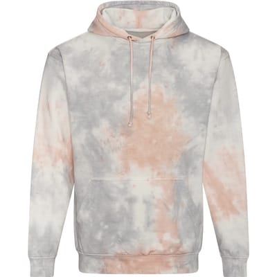 Just Hoods Tie-Dye Hoodie JH022 - GREY PINK MARBLE - L