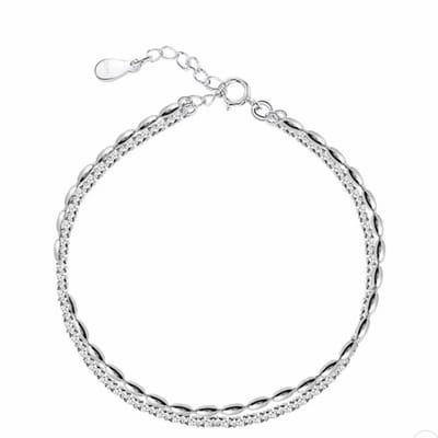 Armband -Guusje- zilver- 19 cm - Charme Bijoux