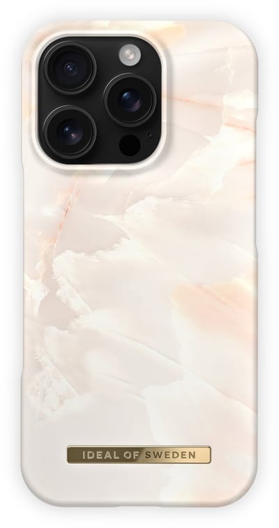 iDeal of Sweden Fashion Case met magnetische ring geschikt voor iPhone 16 Pro Rose Pearl Marble
