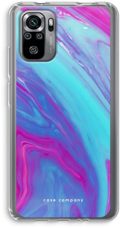 Case Company® - Hoesje geschikt voor Xiaomi Redmi Note 10S hoesje - Zweverige regenboog - Soft Cover Telefoonhoesje - Bescherming aan alle Kanten en Schermrand