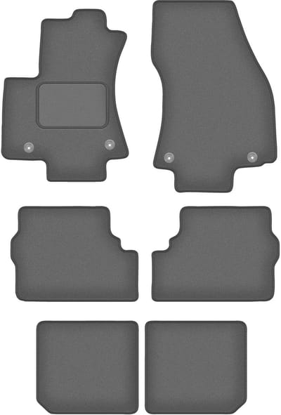 Wielganizator WLG-CARLUX-GRAFIET - Autovloermatten - 7 Personen - Grafiet - Perfecte Pasvorm