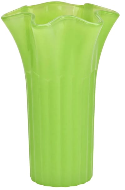 Atmosphera Bloemenvaas - groen - D16 x H25 cm - glas - hoge vaas - boeketvaas