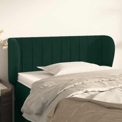 vidaXL - Hoofdbord - met - randen - 83x23x78/88 - cm - fluweel - donkergroen