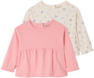 Vertbaudet Set van 2 T-shirts met lange mouwen baby
