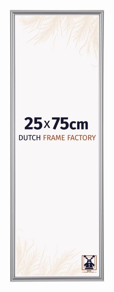 Fotolijst 25x75 cm - Kunststof - Zilver Hoogglans - Angers