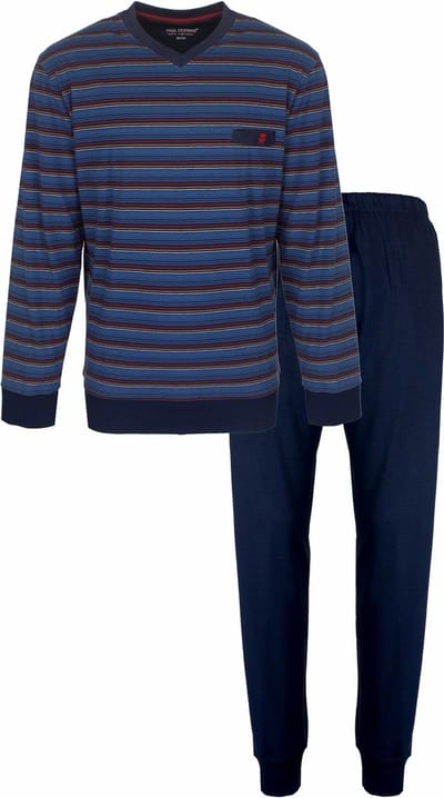 Paul Hopkins Heren Pyjama - Gestreept Dessin - Navy Blauw - Maat S