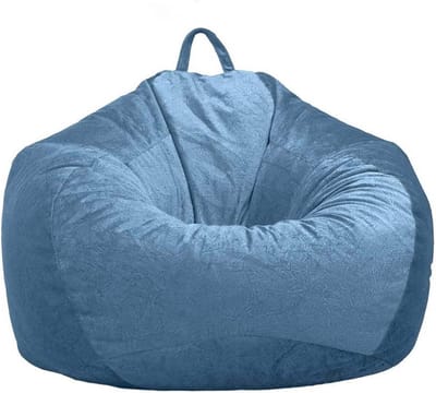 Zitzak stoelhoes - Luie bank hoes - Comfortabel loungen - Wasbaar en zacht - 100x120CM - Blauw