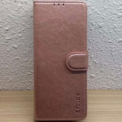 Galaxy S23 Plus Bookcase Telefoon hoesje Stevige Portemonnee Wallet Case – Pasjeshouder - Kunstleer – Goud Roze