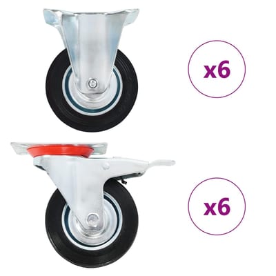 vidaXL 12 st Wielen 100 mm