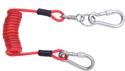 Kratos Safety spiraalvormige gereedschapslijn + 2 karabijnhaken - TS9000109 - 1.30 m