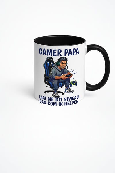 Gamer Papa Mok - Gepersonaliseerde Koffiemok voor Gaming Vaders
