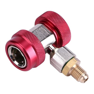 Dailygoods - Snelkoppeling - R134A Adapter - Veilig ontwerp - Snelaansluiting met hoge zijkant - Koelmiddel afvoer - Geschikt voor auto-airconditionin...