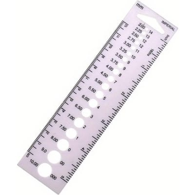 1pc Crochet Tricot Règle Spéciale Outil de Tricot Aiguille à Pull Règle Jauge Crochets de Crochet Outil de Mesure Jauge de Tricot Règles en Plastique ABS blanc