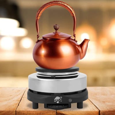 Draagbare Kookplaat - Mini Fornuis Verwarming - Koffie Thee Zetten - Instelbare Temperatuur - Zilver