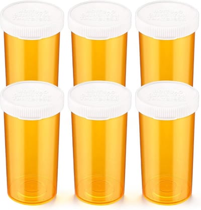 Lege plastic pillendoosjes - 6 stuks kleine medicijndozen met kliksluitingen, transparante medicijncontainers, organizer voor reizen en dagelijks gebruik (13 drams)