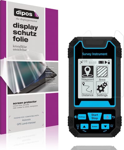 dipos – 2x Beschermfolie geschikt voor Asixxsix GPS Land-messer | Krasbestendige & heldere Screenprotector Ultra-Thin