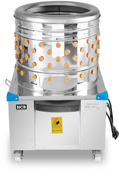 HCB® - Professionele Gevogelte plukmachine - verrijdbaar - 180 st/u - 230V - 45 kg - 4150