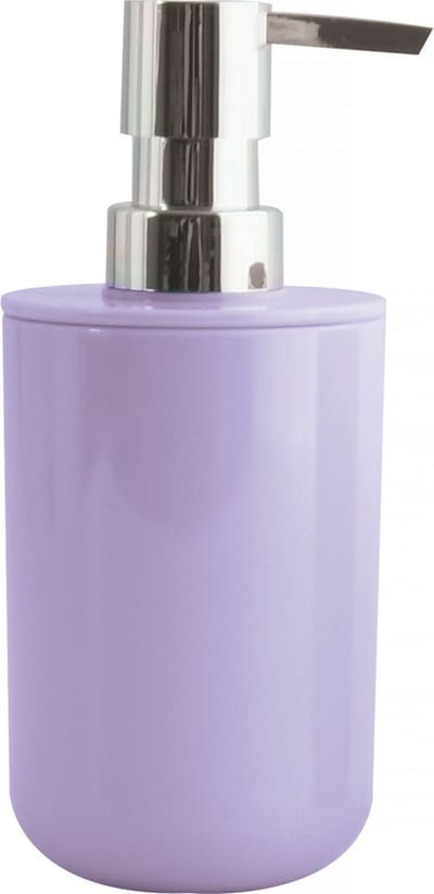 MSV Zeeppompje/dispenser Porto - PS kunststof - lila paars/zilver - 7 x 16 cm - 260 ml