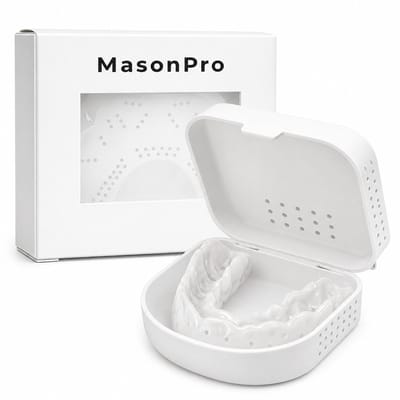 MasonPro Anti Knarsbitje - Extra Dun - Geschikt Voor Elk Gebit - Gebitsbeschermer - Tandenknars Bitje - Nachtbeugel - Knarsbeugel - Bruxisme - Tandenbeschermer