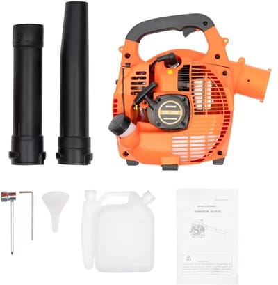 Amolass - Bladblazer - Benzine - 25,4CC - 2-Takt Motor - 240km/u - 750W - Sneeuwblazer - Oranje - 0.9L Benzinetank -