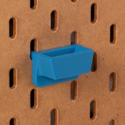 Houder voor schaar of klein gereedschap - Voor Ikea Skadis pegboard - Blauw