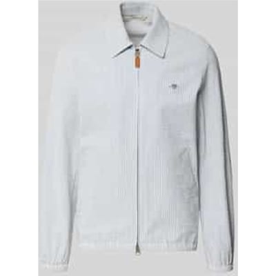 Gant Trui Barstriped Cotton Polo Pullover Cream / male