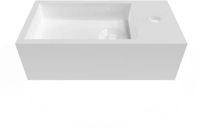DutchLine - Solid.Surface Fontein - Glans Wit Rechts - 440x220x120mm