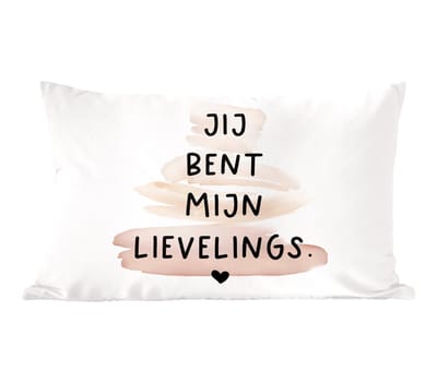 Sierkussens - Kussentjes Woonkamer - 60x40 cm - Quotes - Spreuken - Relatie - Jij bent mijn lievelings