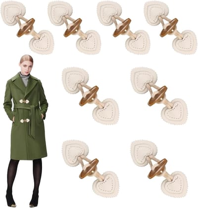 Leren Toggle Knopen voor Jassen en Cardigans, Resin Knopen voor Kinderen en Volwassenen, Decoratie voor Jassen (Beige)
