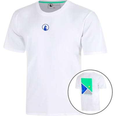 Quiet Please Crush T-Line T-shirt Heren-wit, blauw