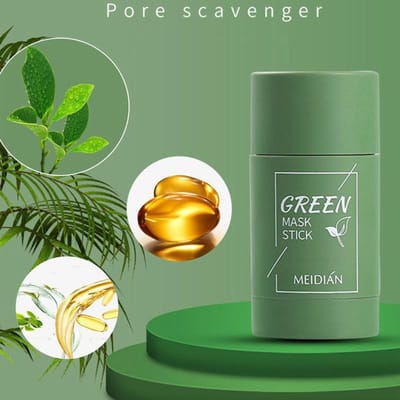 40G Groene Thee Zuiverende Klei Stick Masker Olie Controle Anti-Acne Aubergine Fijne Vaste Reinigingscrème Tea Control Cleaning mask gray
