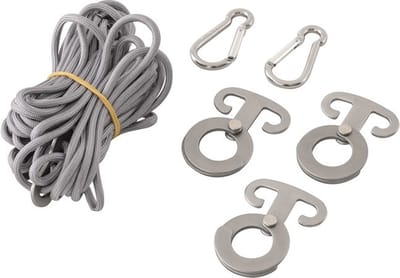 Outwell Kampeerhaken - Ophanghaken - 3 stuks - Multifunctionele haken - Kamperen - Tentinrichting - Tent touw - 2,5 meter