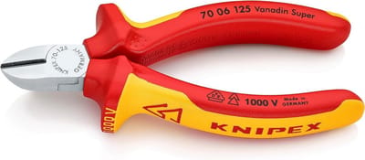 Zijsnijtang - Kniptang - Draad Knippen - Geïsoleerd tot 1000V - 125 mm - Geel/Rood