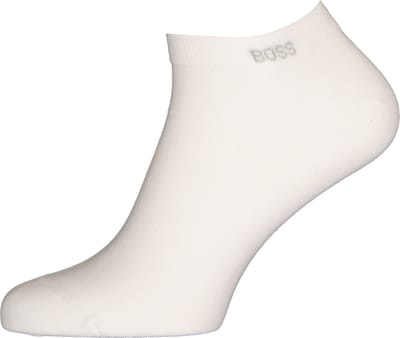 BOSS enkelsokken (2-pack) - heren sneaker sokken katoen - wit