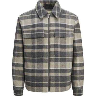 Jack & Jones Jas Jprblurussel Wool Blend Jacket Sn 12259393 High-rise/check Mannen Maat - XXL