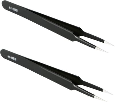 Precisie Pincet - Anti-statisch - Elektronica Reparatie - Superfijne Punt - 120 mm - Zwart