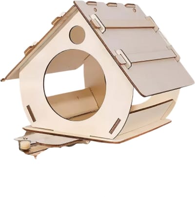 Houten Vogelvoederhuisje om Op te Hangen – DIY Tuin Vogelhuisje en Vogelkooi voor Tuin en Buiten