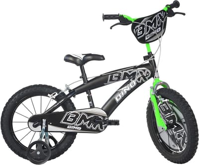 BMX Kinderfiets - Kinderfiets 16 inch - Fietsen Buiten - Lichtgewicht Frame - 16 inch - Zwart Groen