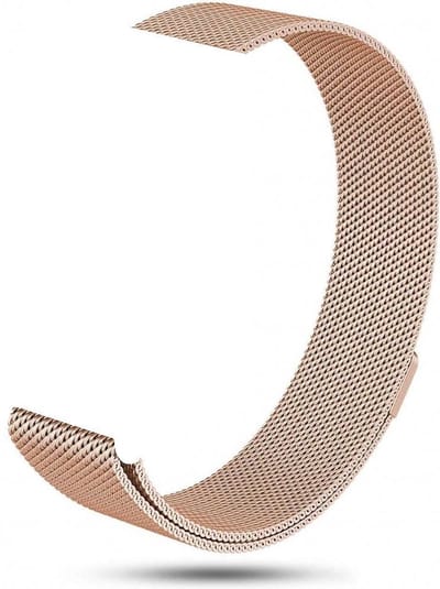 New Age Devi - Champagne goud milanese bandje geschikt voor Fitbit Charge 3 en 4 small - Fitbit charge bandjes