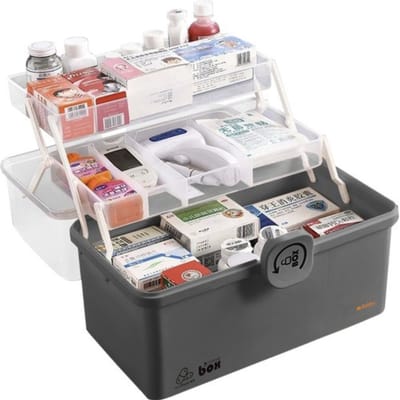 Ruhhy Medicijnendoos - 22 x 32 x 19 cm - organizer - cosmetica - overzichtelijk - drogisterij - opbergbox