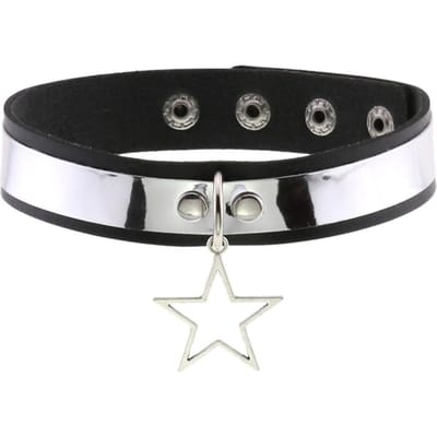 Nouveaux Chokers Punk Rock Gothique O-Rond Femmes Hommes Cuir PU Couleur Argent Clou Rivet Goujon Collier Statement Bijoux de Fête