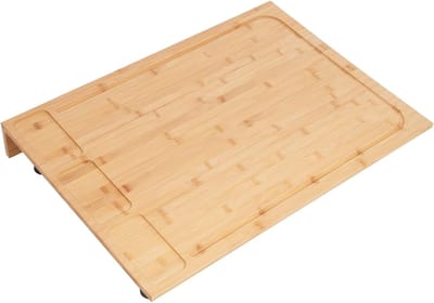 Kookplaat Afdekplaat - Snijplank Werkblad - Extra Keukenruimte - Afneembare Poten - 75 x 54 cm - Houtkleur