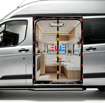 SnelShoppen - Klamboe Magnetisch 150 x 110 cm - Vliegengaas voor Mercedes Vito, Volkswagen Transporter & California - Insectenbescherming, Schaduwnet
