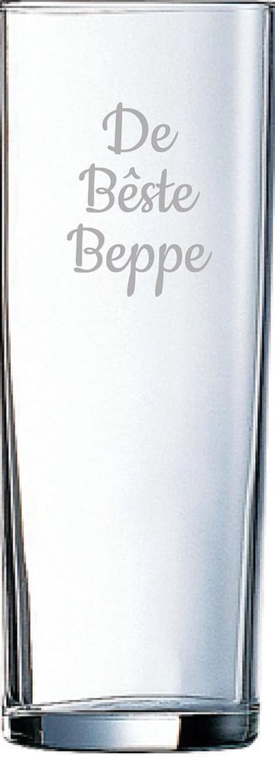 Gegraveerde longdrinkglas 31cl De Bêste Beppe
