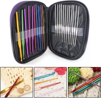 CHPN - Haaknaaldenset - 22-delig haak naalden set - Haaknaalden in etui - Haken - Crochet - Haakpakket